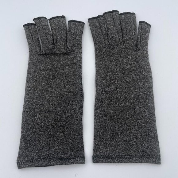 Anti Arthritis Compression Gloves Pain Relief - Large Charcoal Gray New - Picture 5 of 5